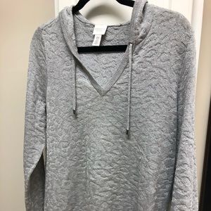 Chico’s Silver Metallic Sweater